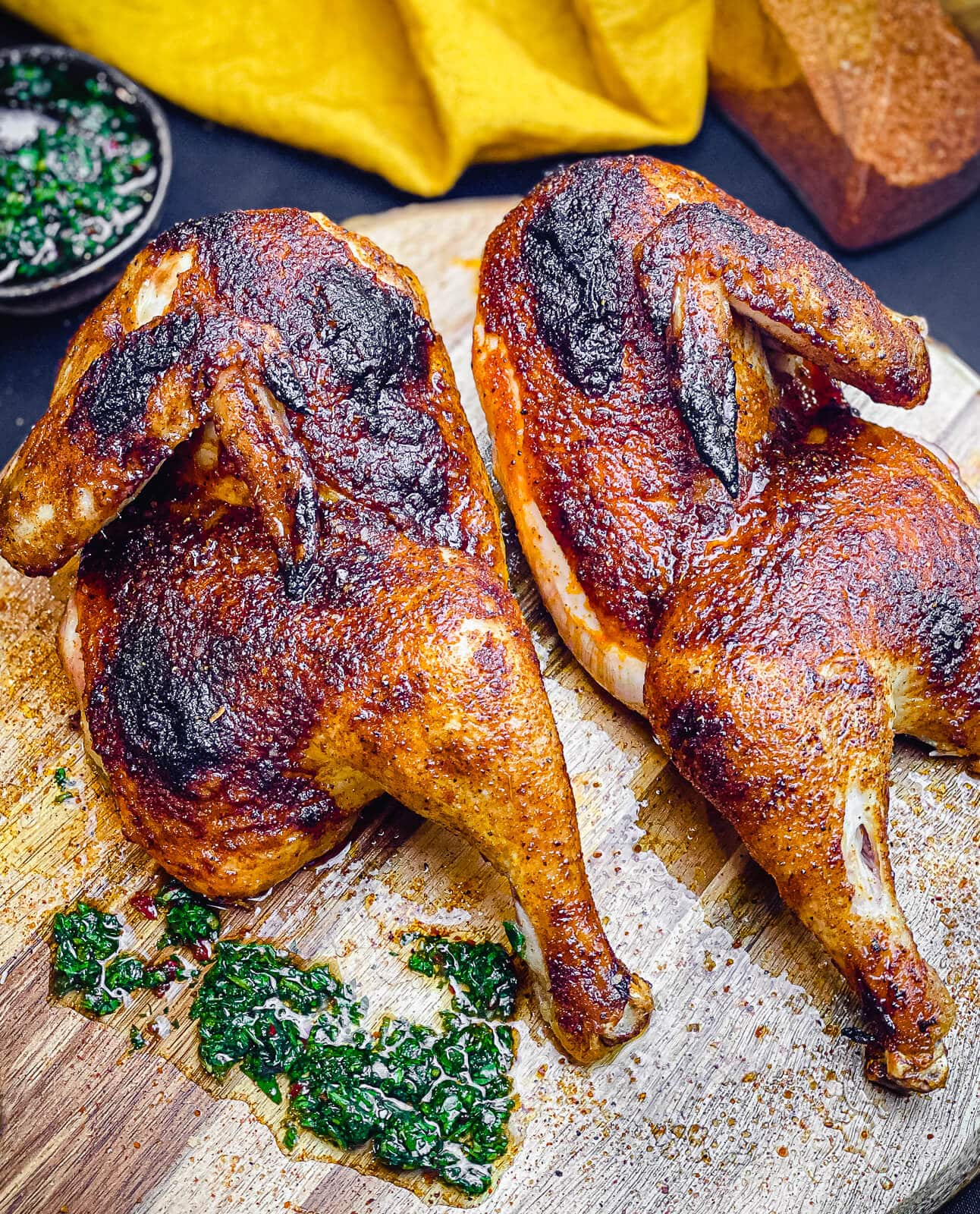 PRE COOKED ROASTED HALF CHICKEN BONE IN 2.5LB PACK