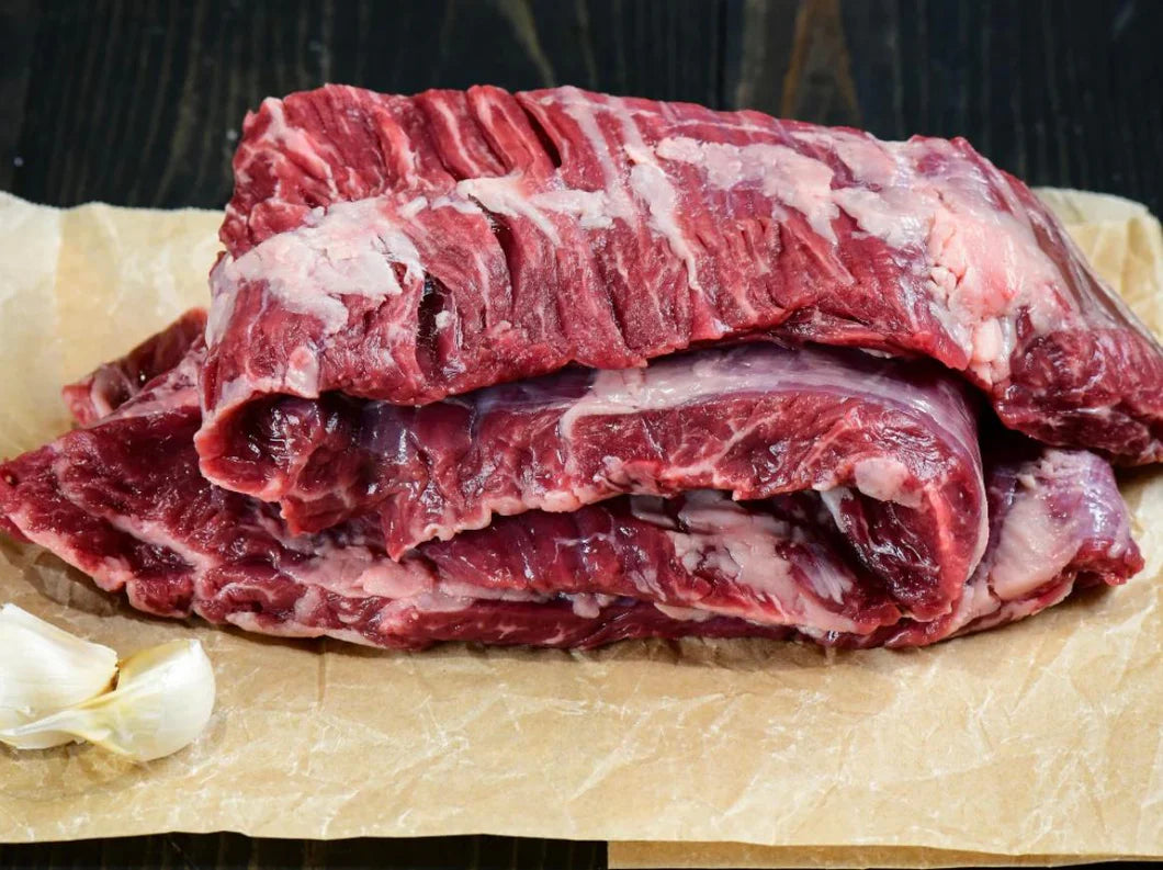 ANGUS BEEF SKIRT OUTSIDE PEELED FROZEN (7 LB AVG BAG)